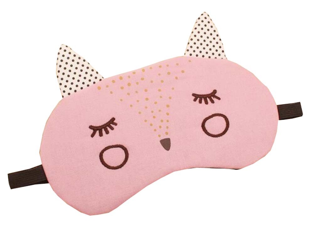 Pink Fox Sleeping Eye Mask for Travelling, Meditation