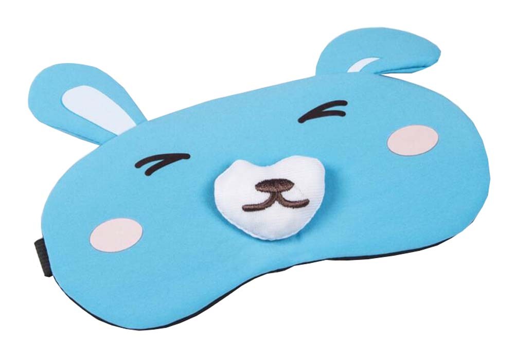 Comfortable Sleep Mask for Travel, Nap - Blue Rabbit