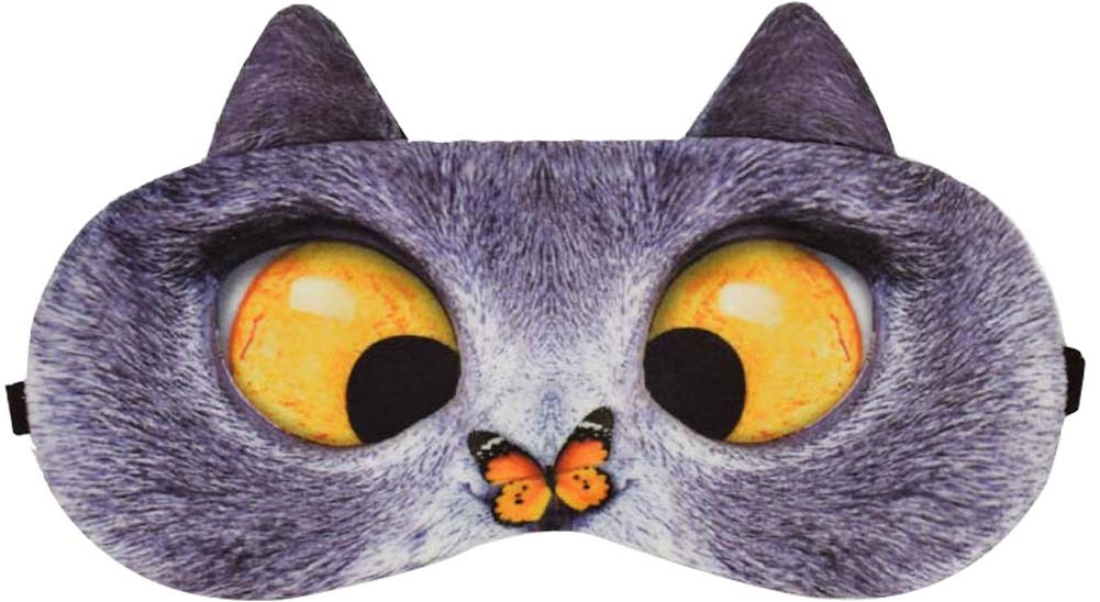 Eccentric Cat Expression Sleeping Eye Mask Eye Cover Sleep Goggles