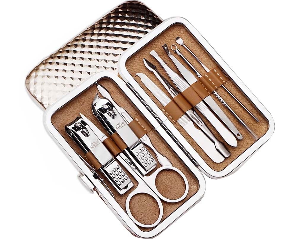 Stainless Steel Toenail Clipper Manicure Set Nail Clipper Set/ 10 in 1