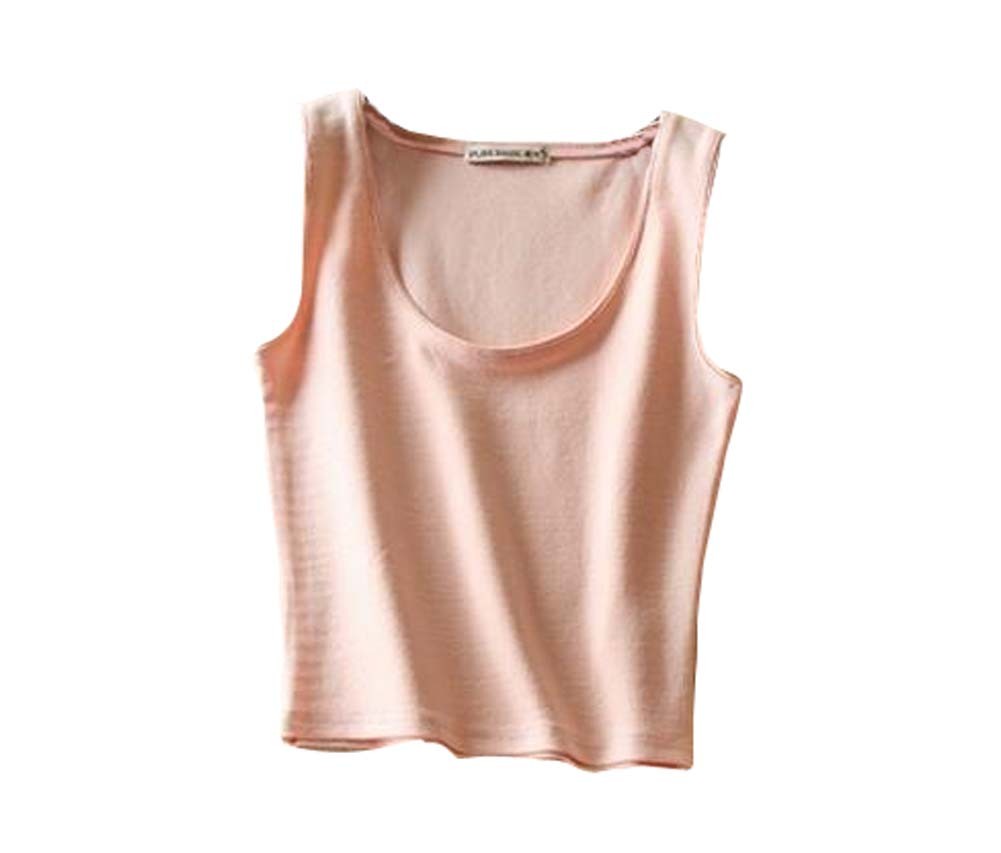 Soft Pink Women Camisole Short Vest Bare Midriff Vest