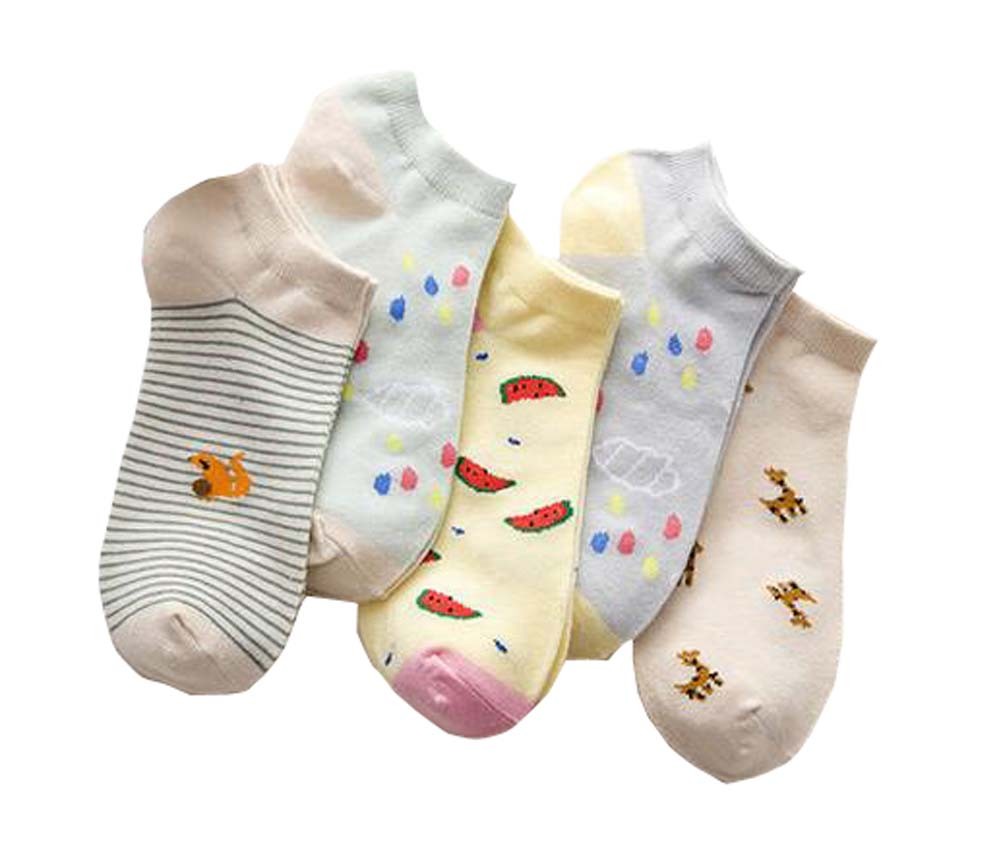 Set of 3 Breathable Cotton Women Ankle Socks Cheap Socks