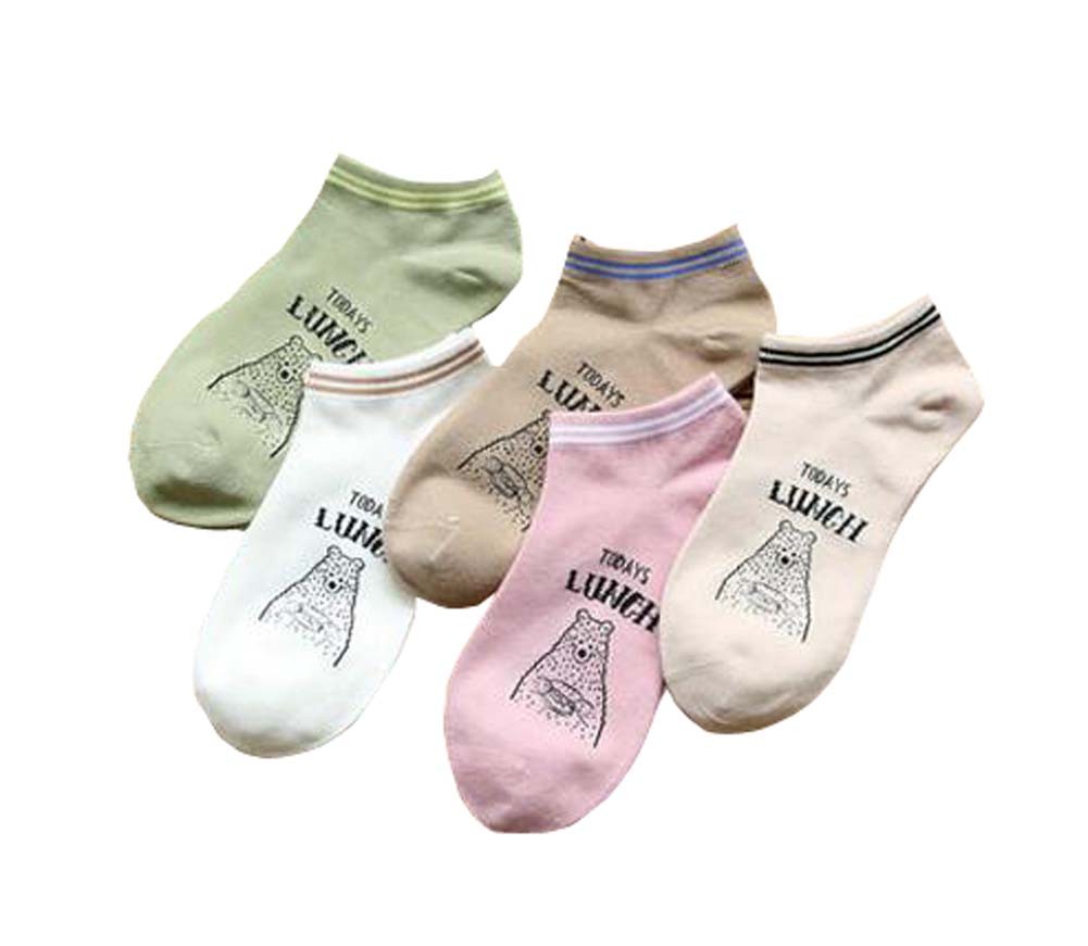 Cheap 5 Pairs Women Cotton Ankle Socks for All Seasons