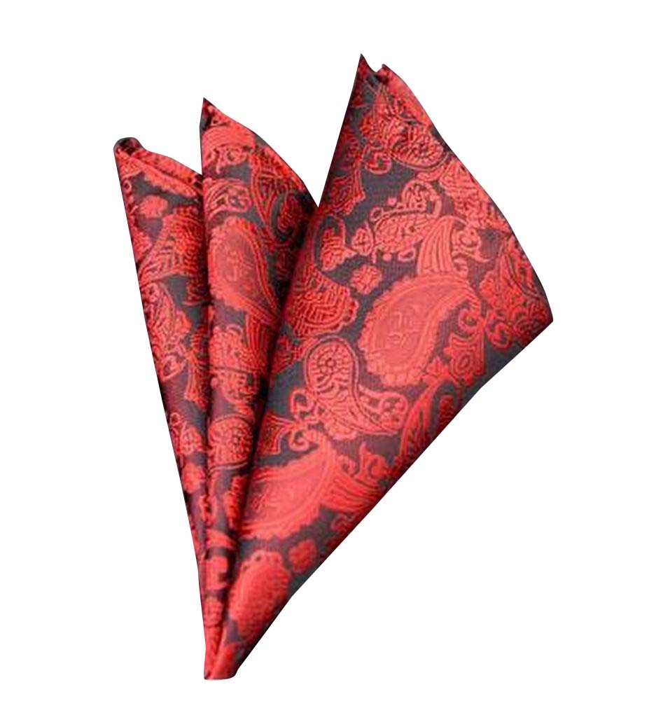 Red Patterned Formal Pocket Square Handkerchief 25*25 cm