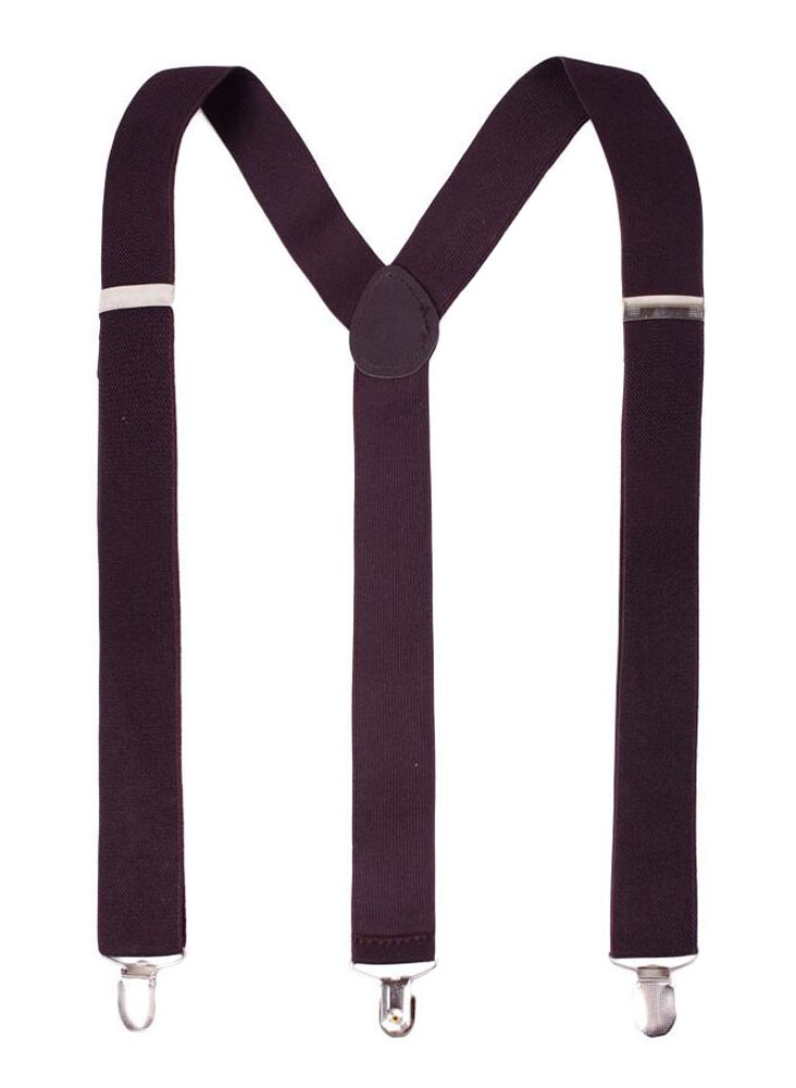 Coffee Color Y-Back Clip Suspenders
