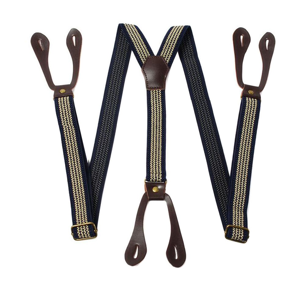 Suspenders Elastic Y-back Adjustable Button Suspender