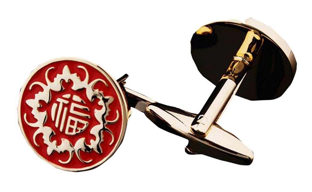 A Pairs of Classic Men's Luxurious Tuxedo Shirts Cufflinks Chinese Style Lucky Cuff-links