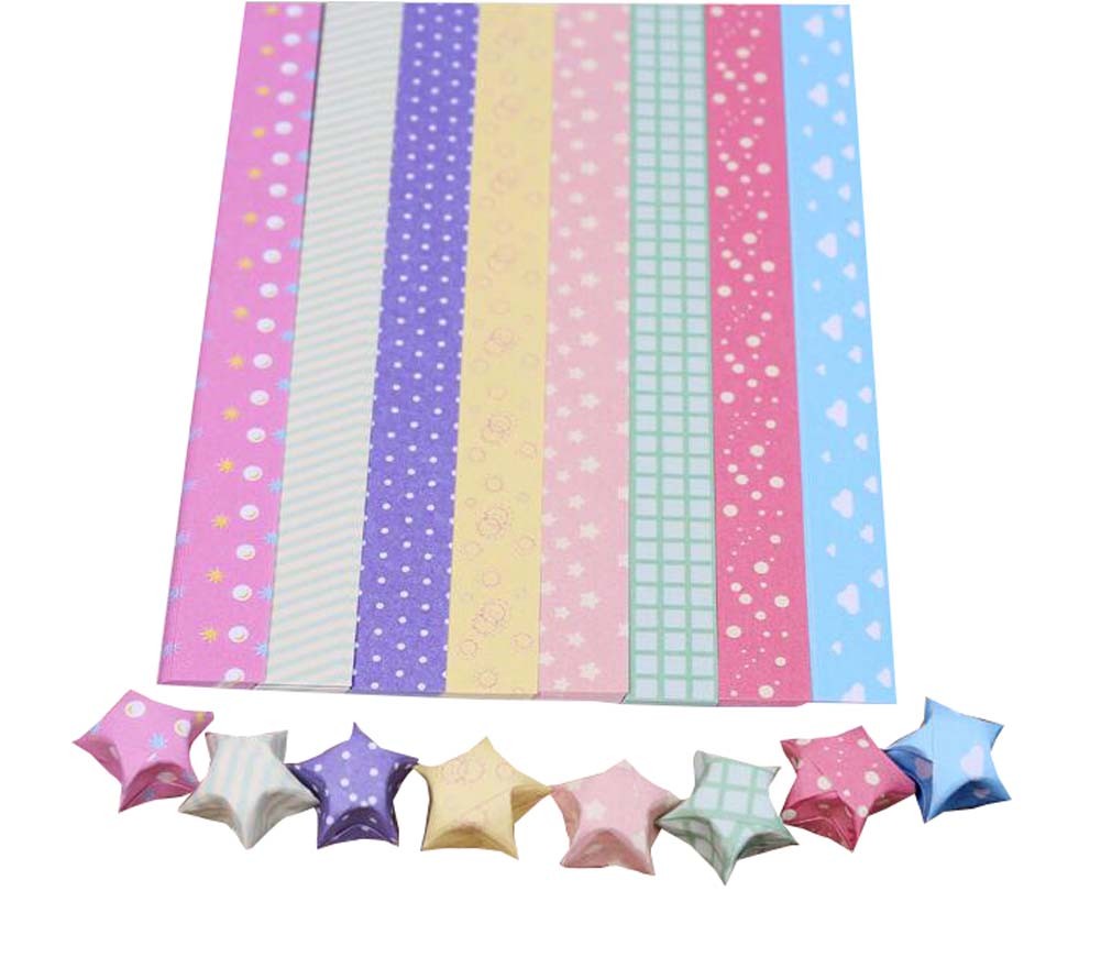 8 Colors Lovely Cute Star Folding Paper 800 Sheets