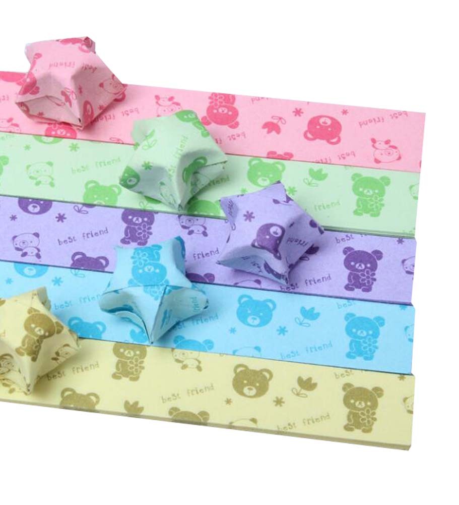 Lovely Bear Pattern 520 Sheets Craft Lucky Star Folding Paper