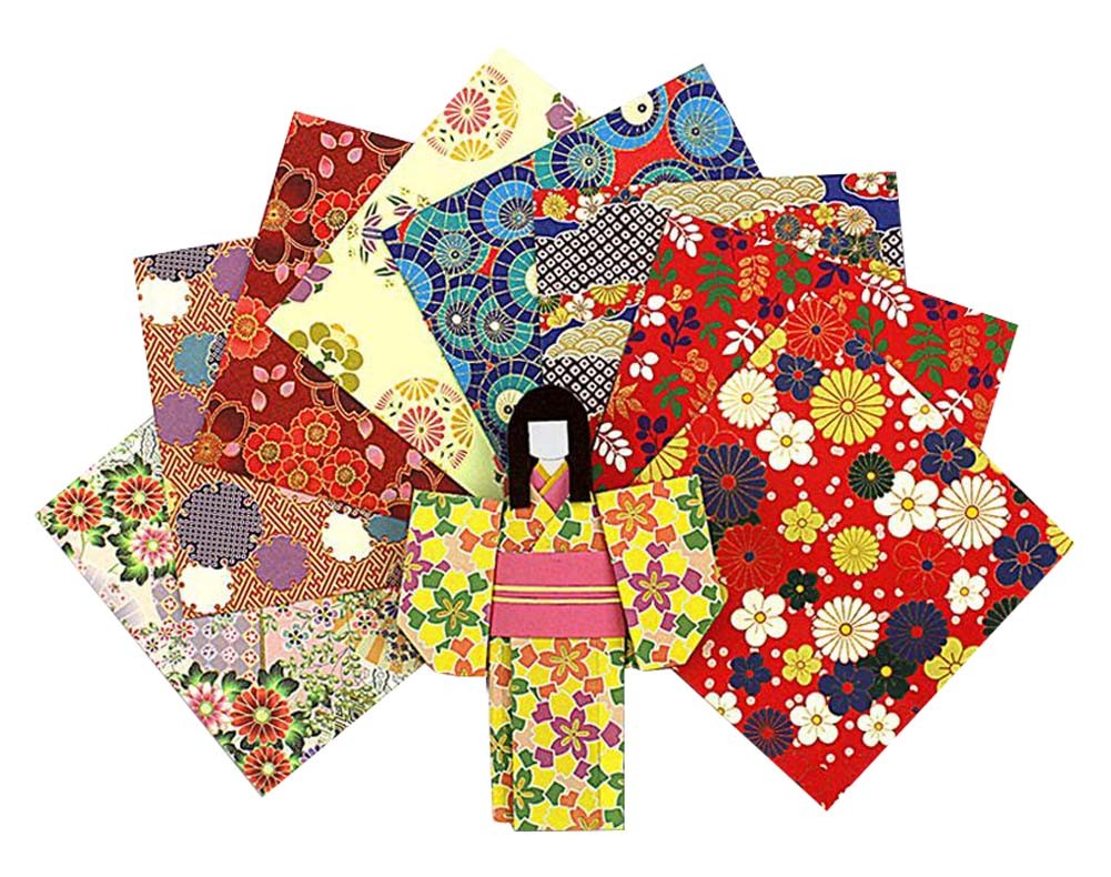 For Art Projects Origami Paper Pack of 72 Pieces - 14.5x14.5 cm - Japanese Style