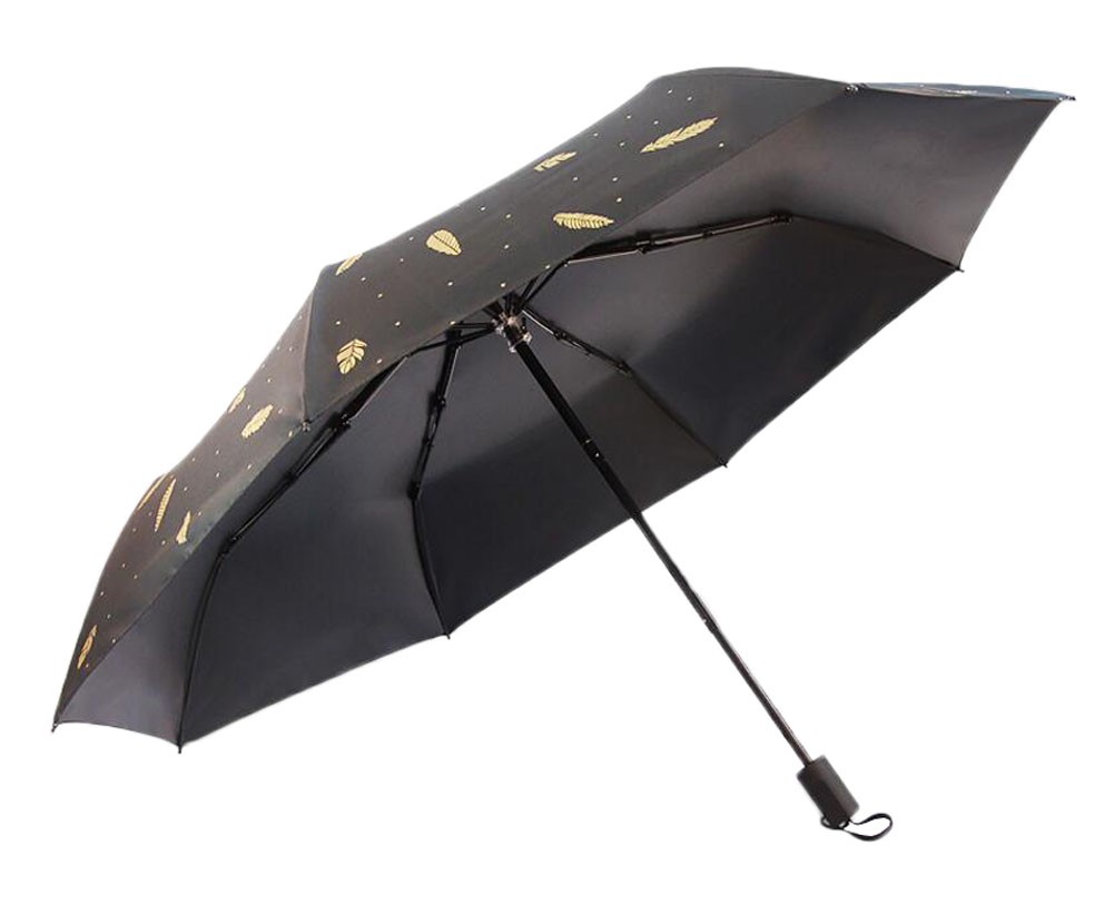 UV Protection Sun&Rain Umbrella Feather Pattern