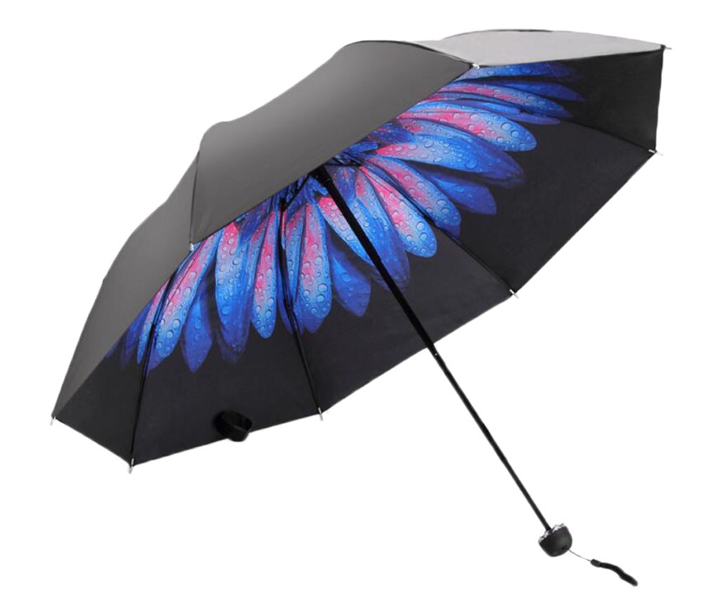 Flower Pattern Rain Anti-UV Umbrella for Easy Carrying