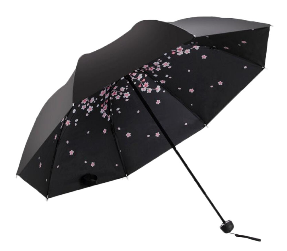 Pink Cherry Blossom Pattern UV Protection Sun Umbrella