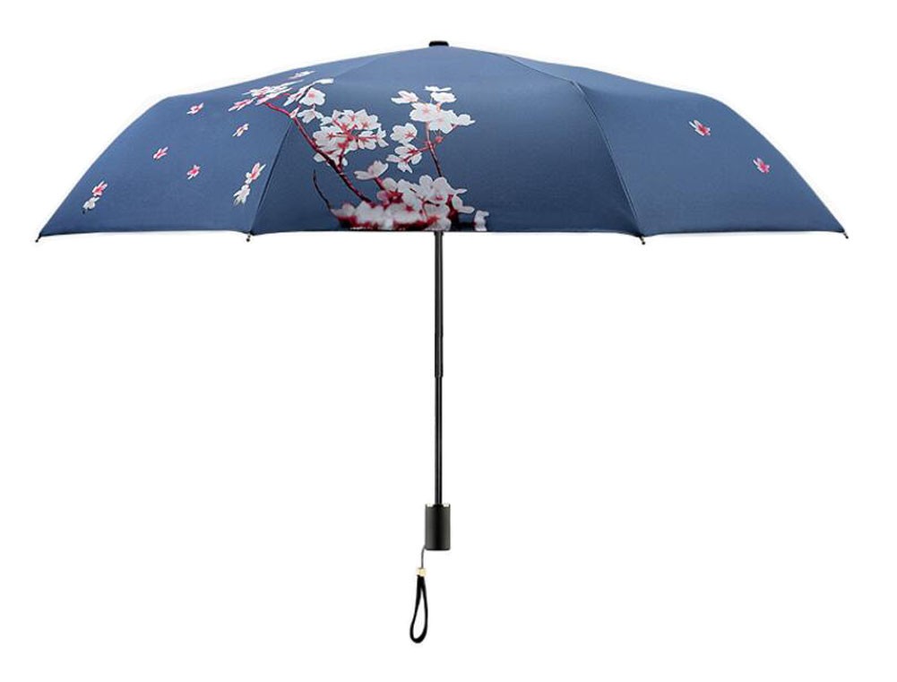 Folding ?Travel Umbrella-UV Protection Parasol - Cherry Blossom