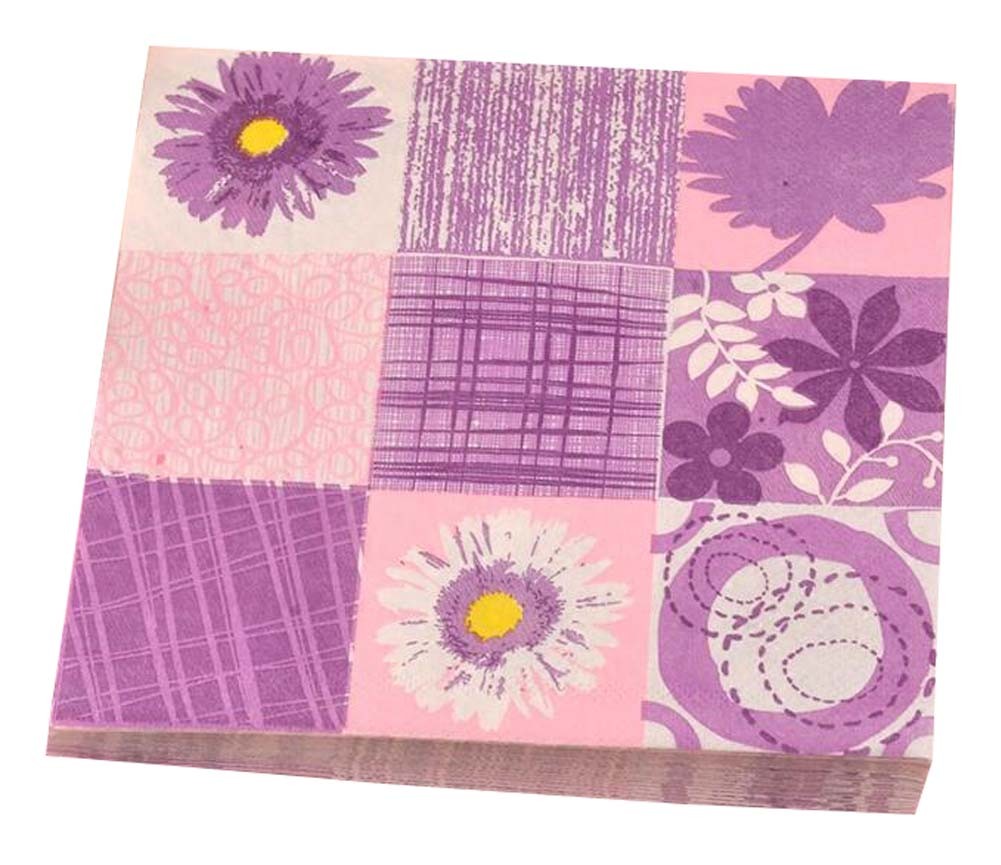 Floral Party Paper Napkins Wedding Supplies Creative Tissue Napkin 4 Packs