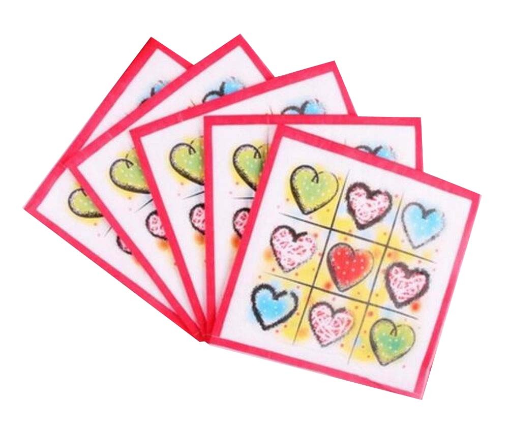 [Heart] Cute Kids Birthday Party Printed Napkins 3 Packs