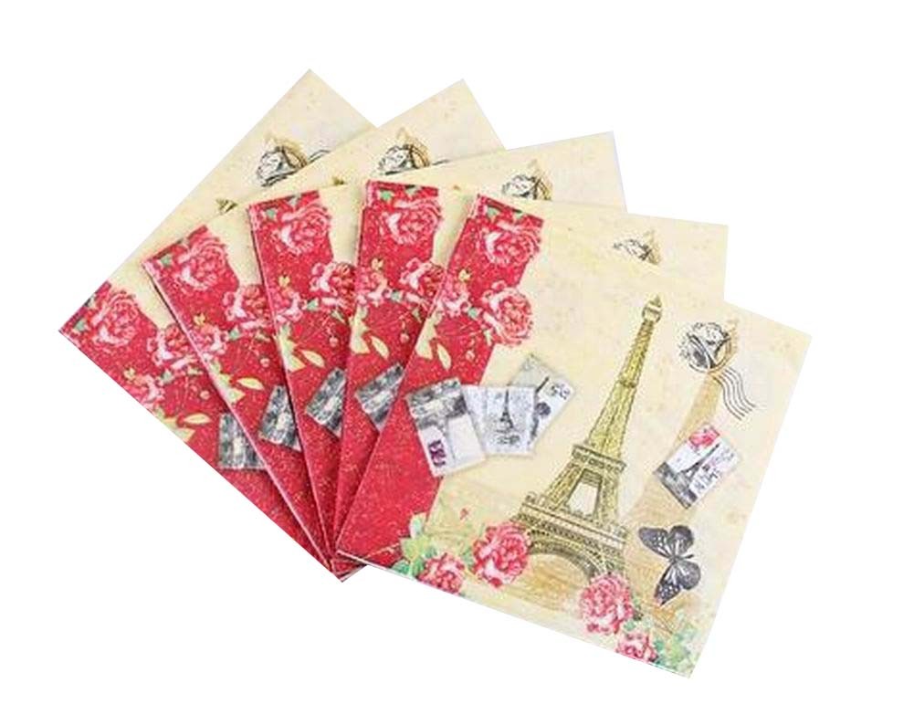 [Eiffel Tower] 3 Packs Disposable Table Paper Napkins for Party/Birthday