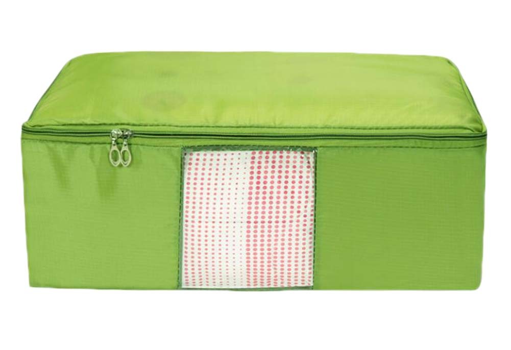 Oxford Fabric Storage Box Organizer Bag with Zipper - Green