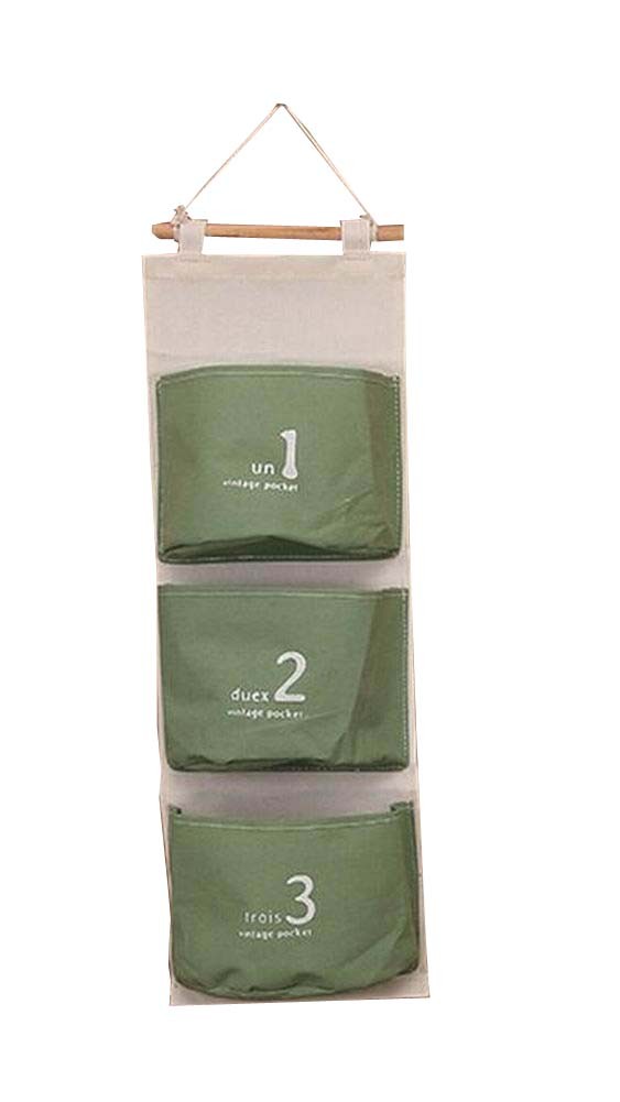 Durable Green Wall Hanging Storage Bag for Bedroom/Kitchen/Bathroom