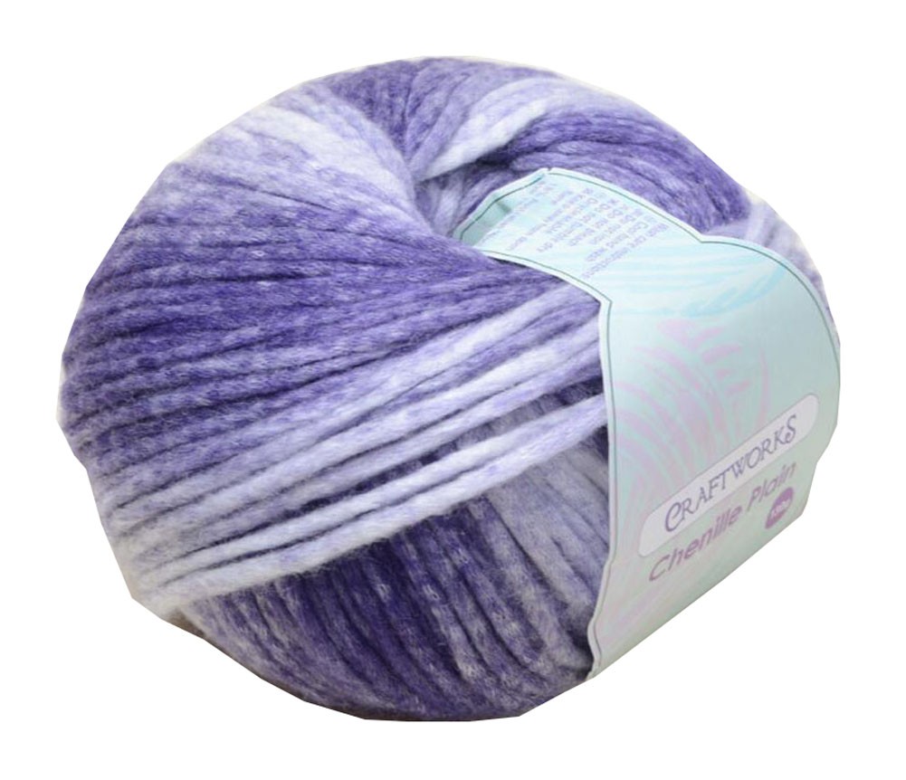 Purple and White Knitting Yarn
