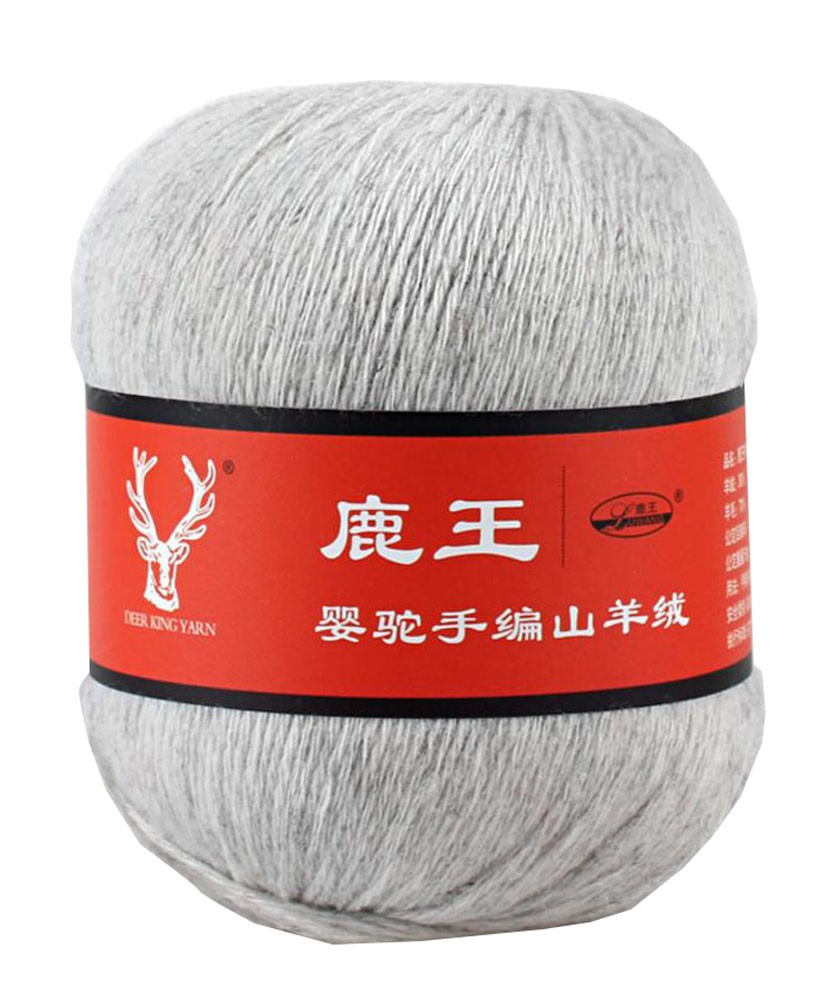 Solid Color Soft and Warm Cashmere Wool Yarn - Grey