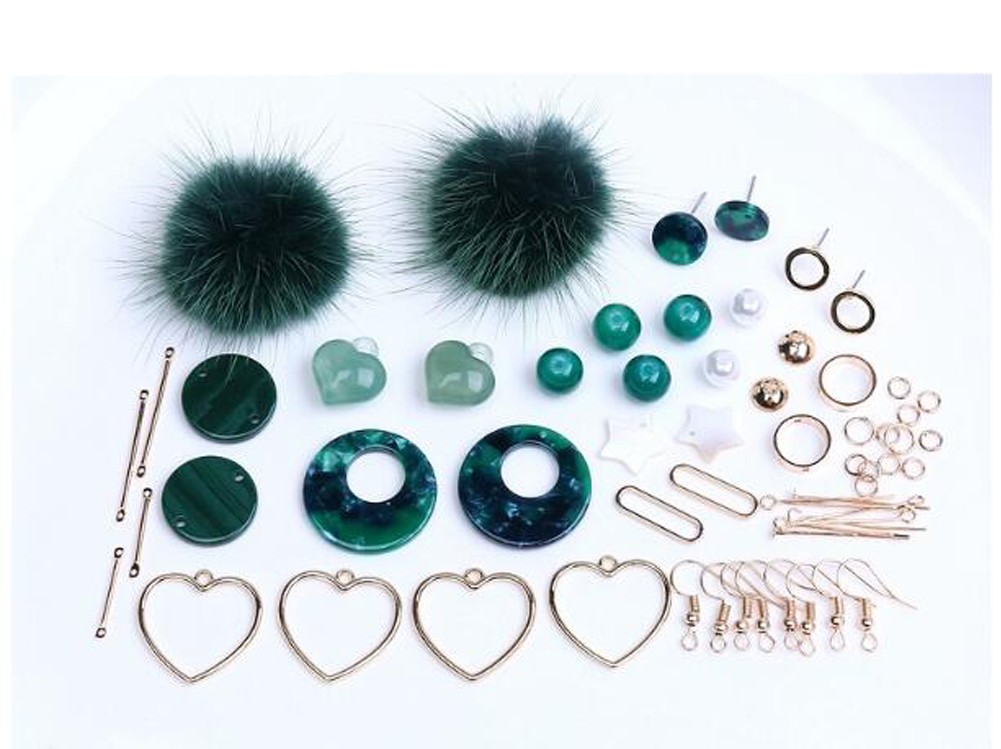 Nice Green Earring Supplies Kit for making Earrings