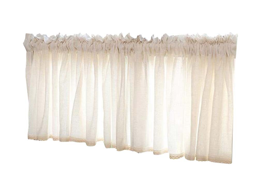 Japanese Style Translucent Short Home Curtain Cafe Tier Curtain Gauze 04