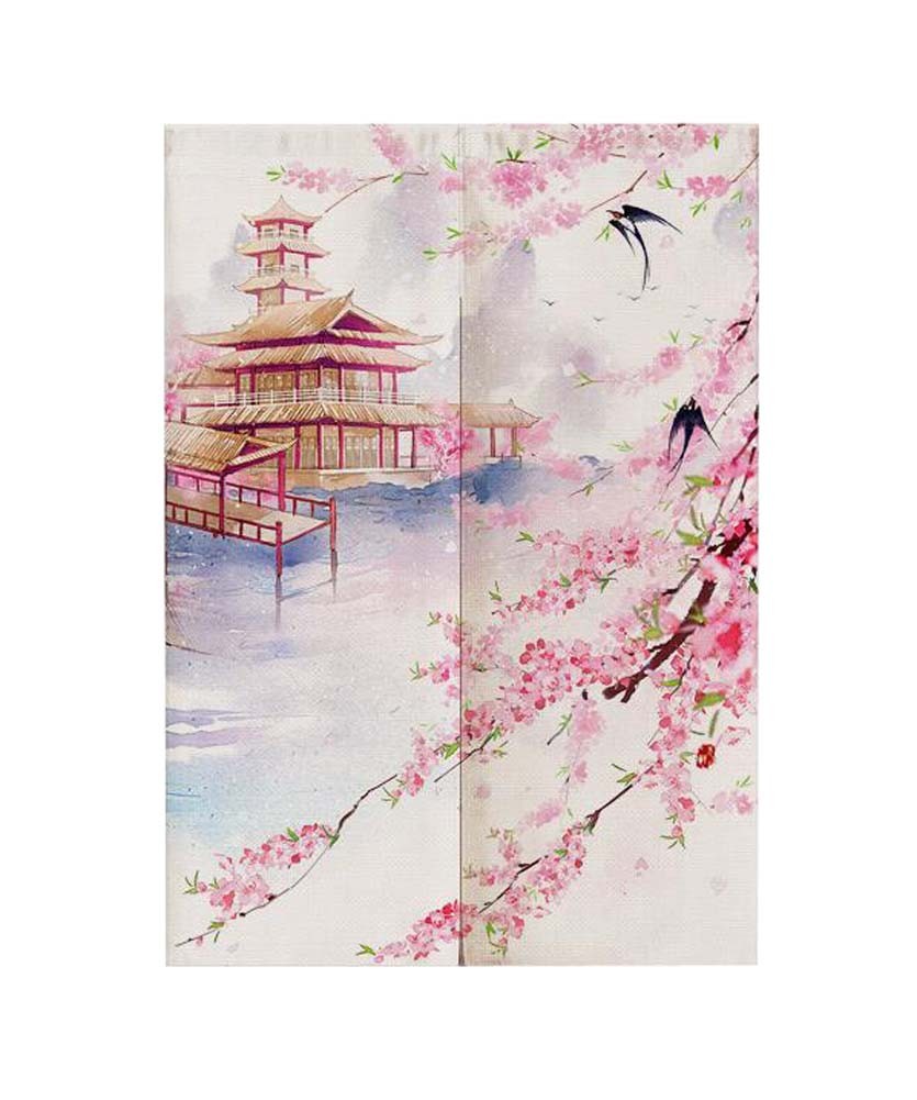 Japanese Style Hanging Curtain Home Restaurant Curtains 70*90CM H