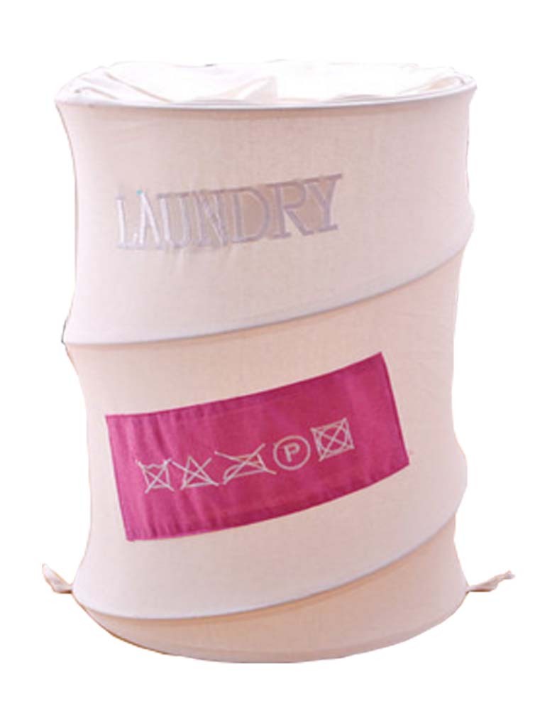 Laundry Basket  With Cover Fold Home Clean
