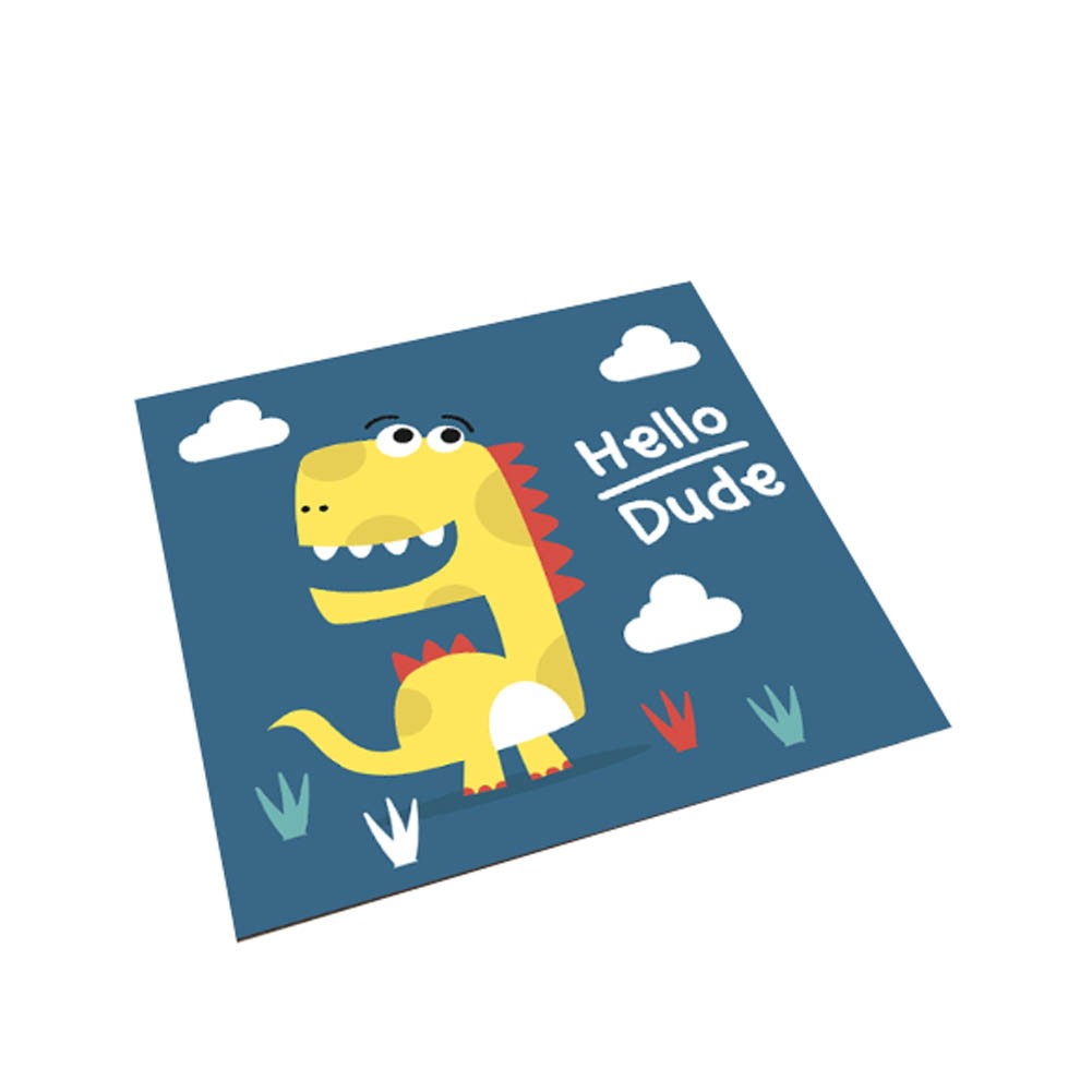 Square Cute Cartoon Children's Rugs,hello dinosaur
