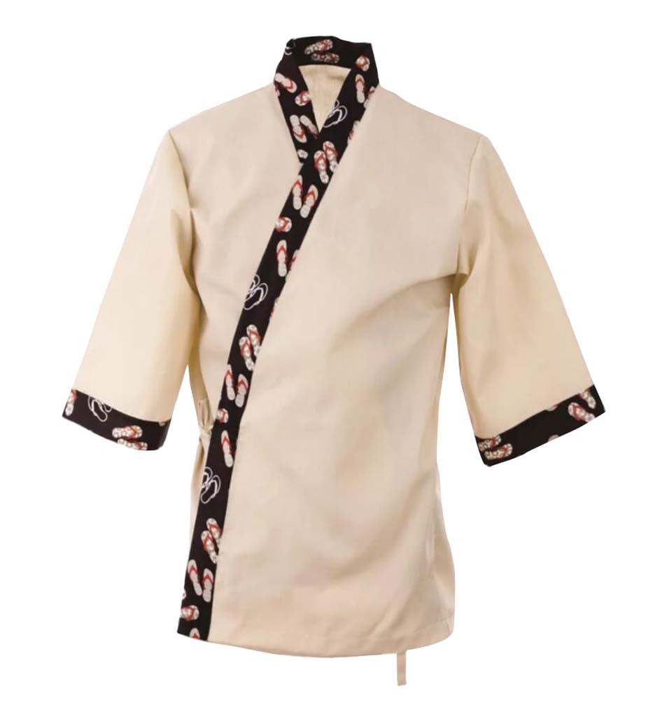 Japense Style Chef Workwear Coat Sushi Chef Jacket Uniform E