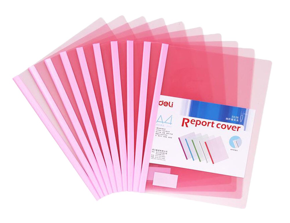 Sliding Bar File Folders Report Covers Set of 10 for A4 Size Paper