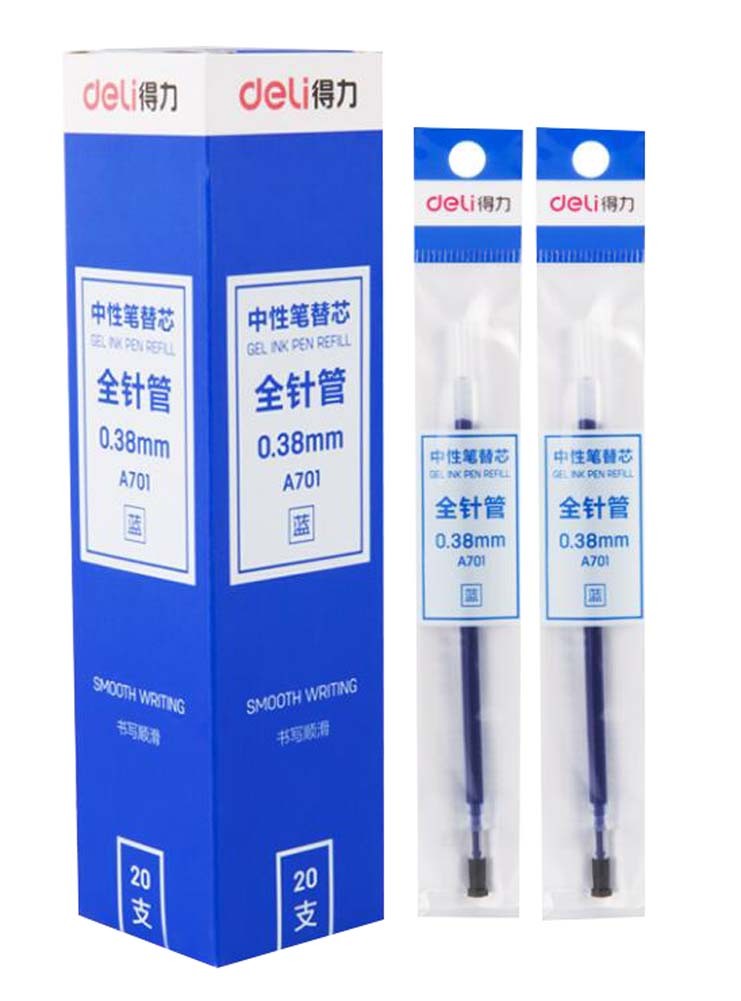 Blue Gel Pen Refills, 0.38mm, Needle Tip