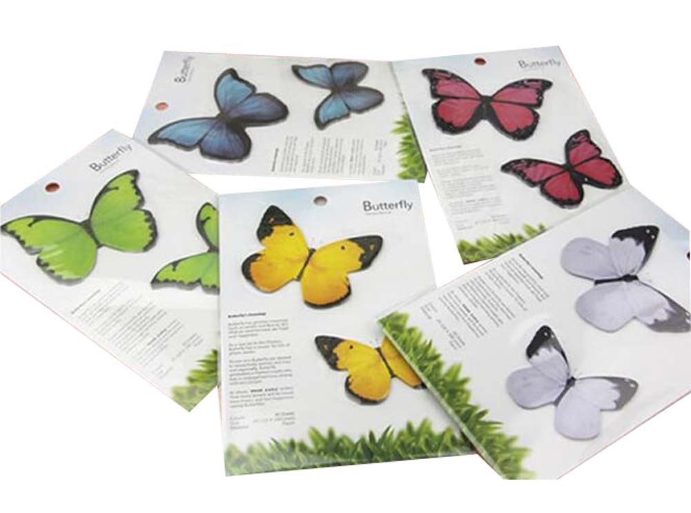 Pack of 5 Unique Butterfly Sticky Notes/Message Leaving Pads/Memo Notes