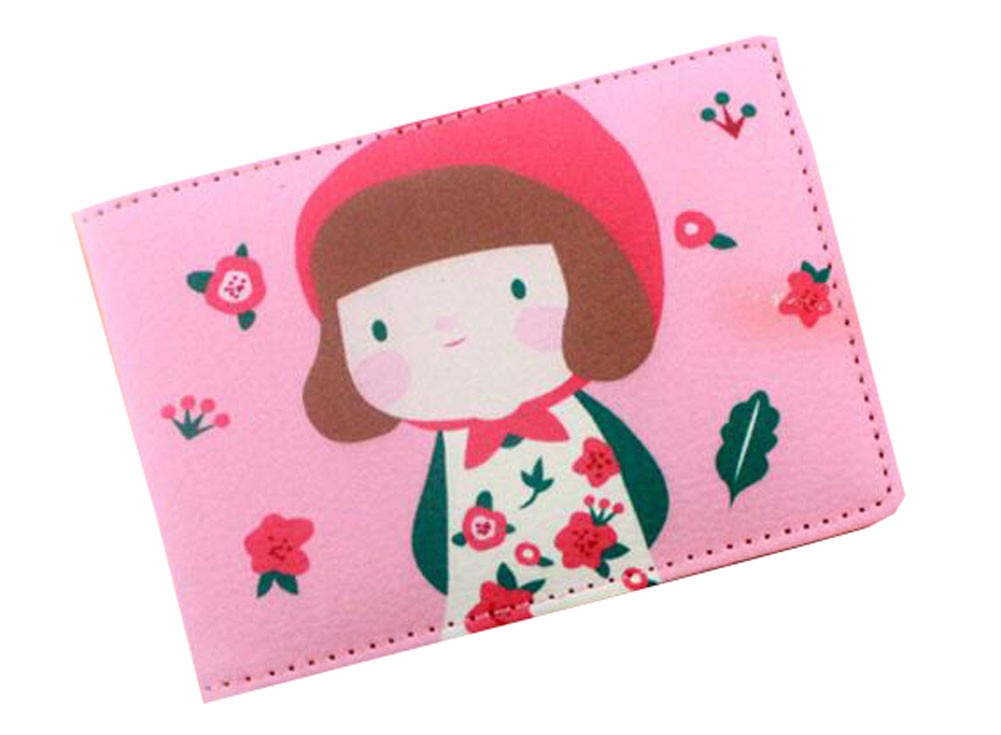Ticket Receipt Holder Cute Little Gilr Traffic Cards Cover Case