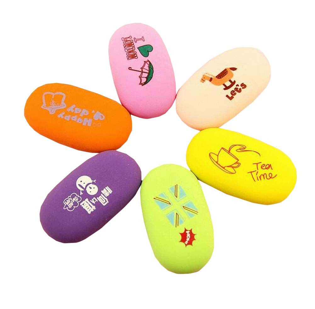 6 PCS Colorful Erasers Office/School Supply Gift for Students
