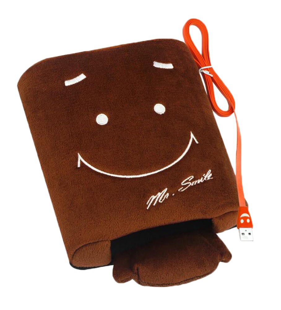 Smile Face Hand Warming Pads USB Heating Mouse Pad