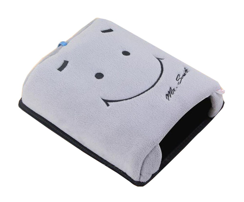USB Hand Warming Heating Mouse Pad Smile Grey