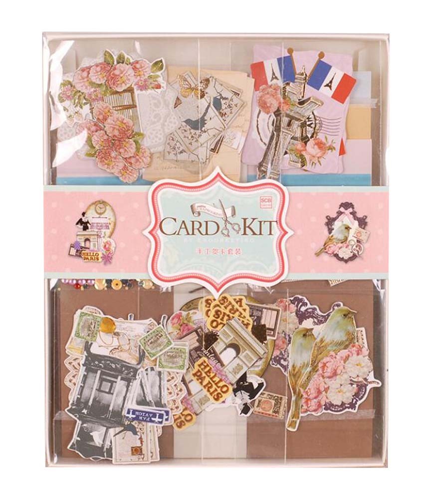With Embellishments Greeting Wish Cards Invitation DIY Kit