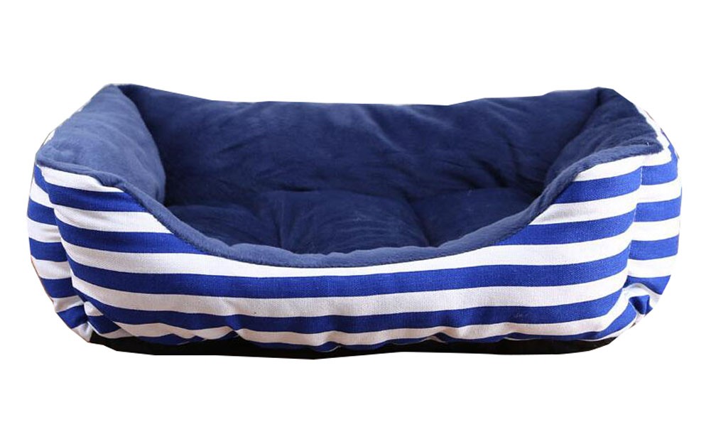 Fashionable Blue Striped Pet Beds for Dogs & Cats