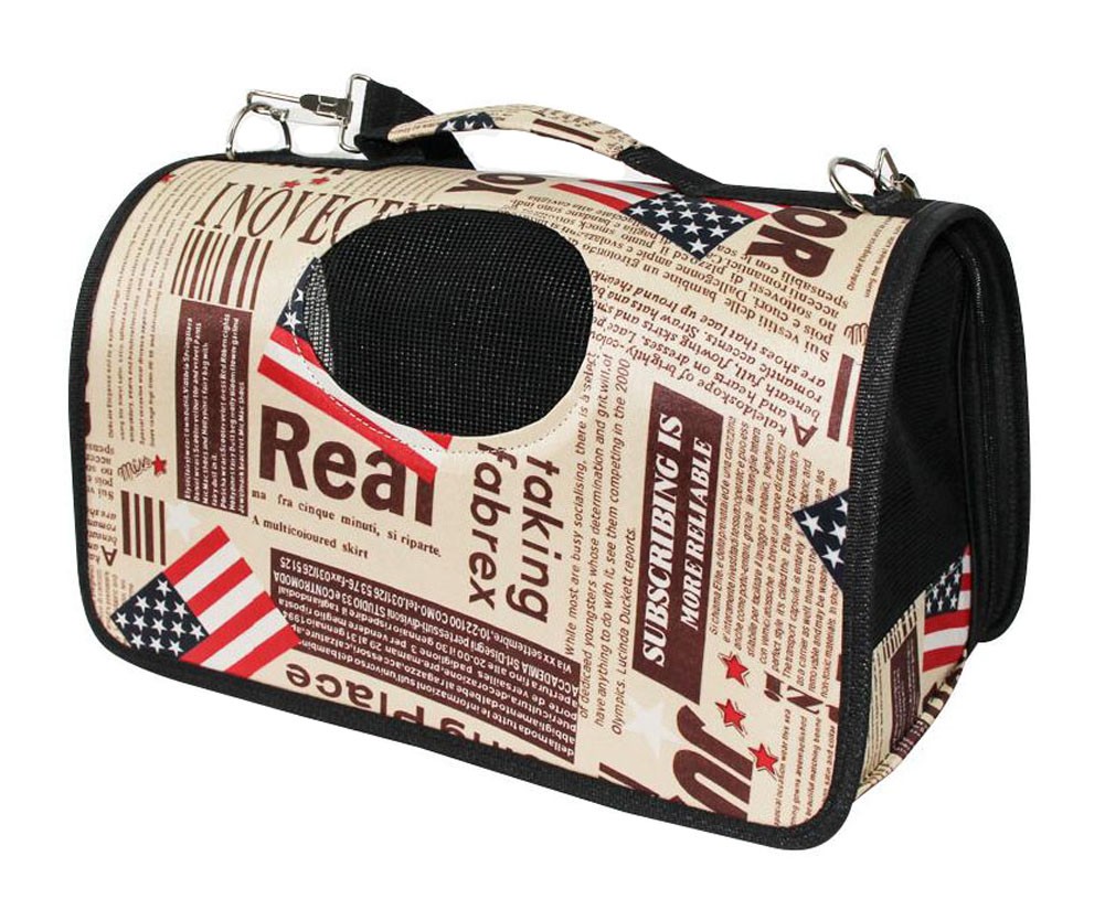 American Flag Pattern Cat Travel Handbag Shoulder Bag