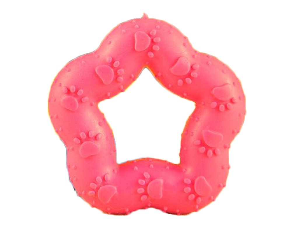 TPR Rubber Dogs Chew Toys Sound Toys - Rose Red