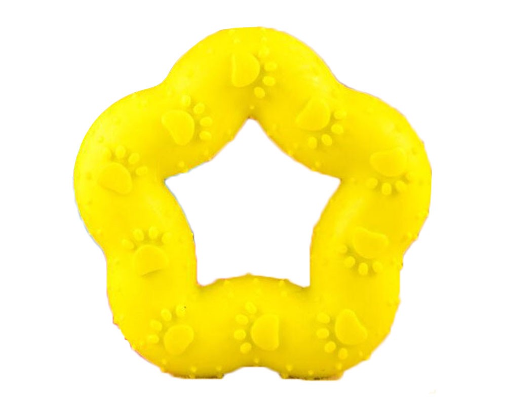 Chew Toy for Dog Rubber Dogs Play Toys Sound Toys- Yellow