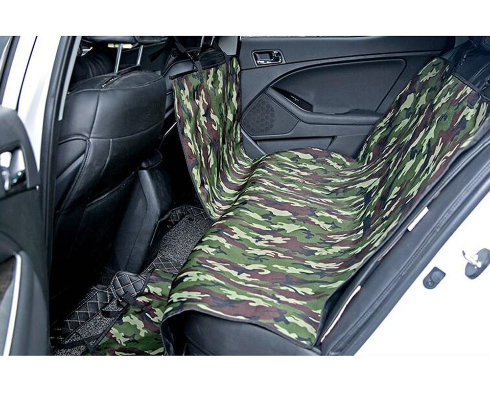Waterproof Pet Car Seat Cover for Dogs - Green Camouflage