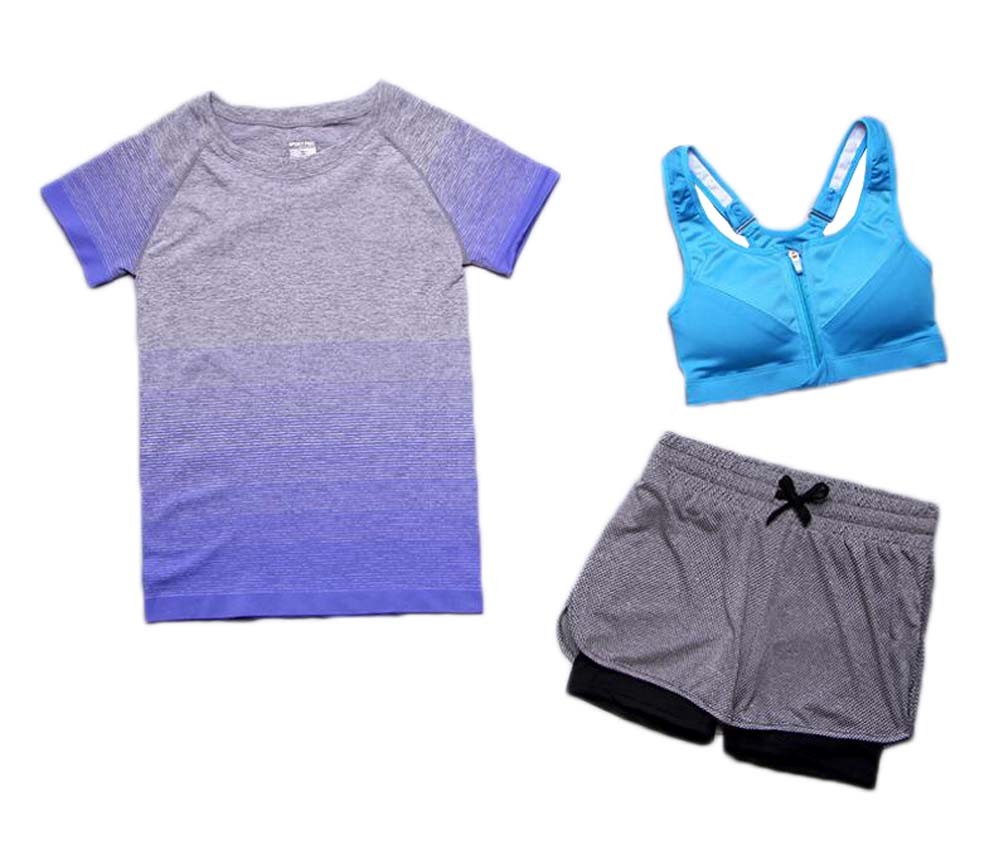 Women Athletic Gym Yoga Clothes Set for Running Fitness
