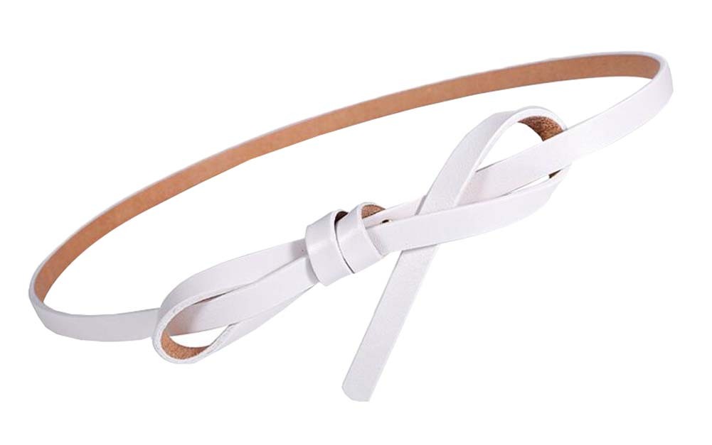 Waist Belt Women Fashion Leather Belt - White