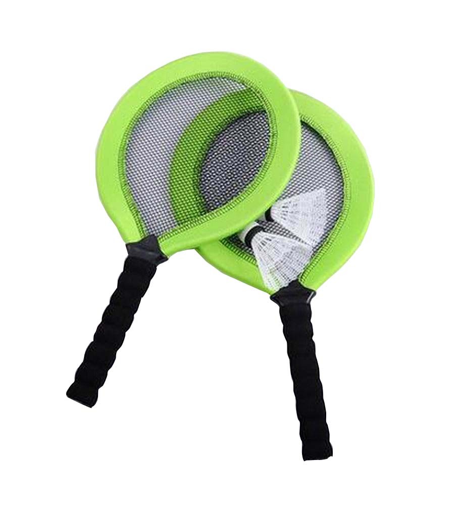 A Pair of Green Kids Outdoor Badminton Learning Rackets Green