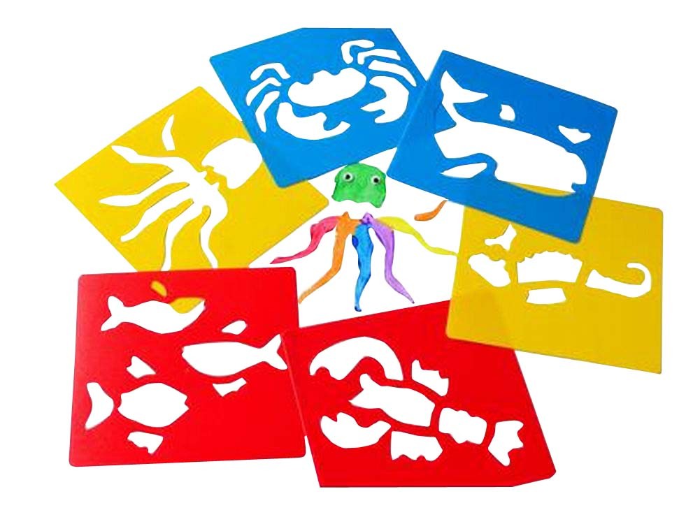 Set of 6 PVC Reusable Baby Painting Facsimile Cards