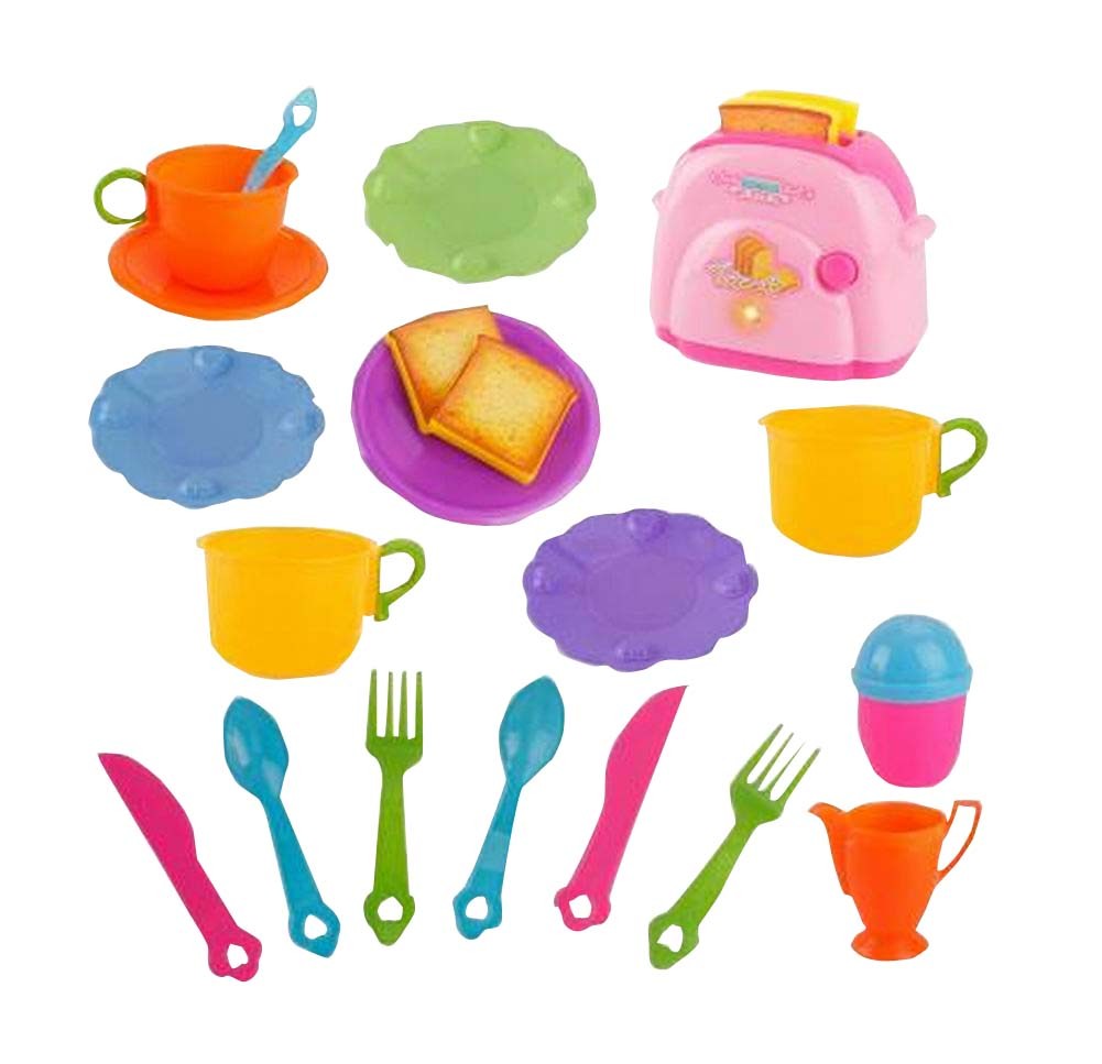 Pretend Kitchen Toy Set Plastic Artificial Cookware for Toddler Kids