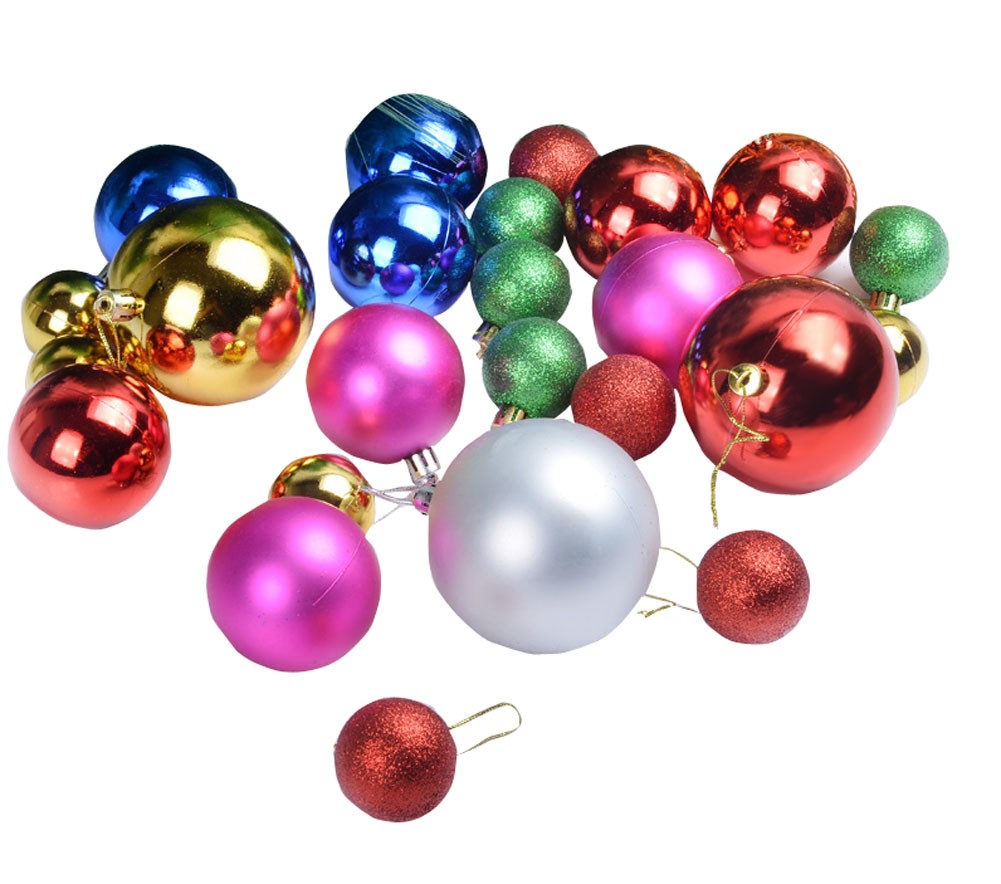 Christmas Hanging Ornaments Christmas Tree Balls Assorted Sizes Ball Multicolor